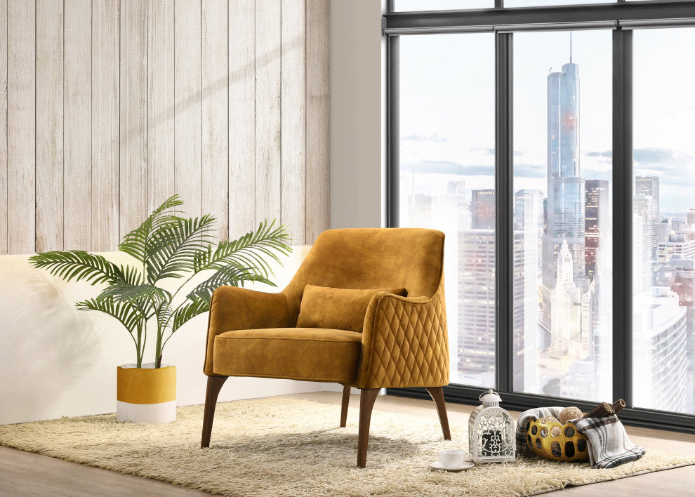 Omax Decor Jane Lounge Accent Arm Chair, Gold
