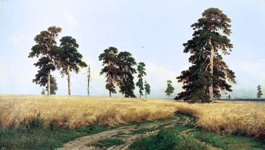 Ivan Ivanovich Shishkin A Rye Field Wall Decal