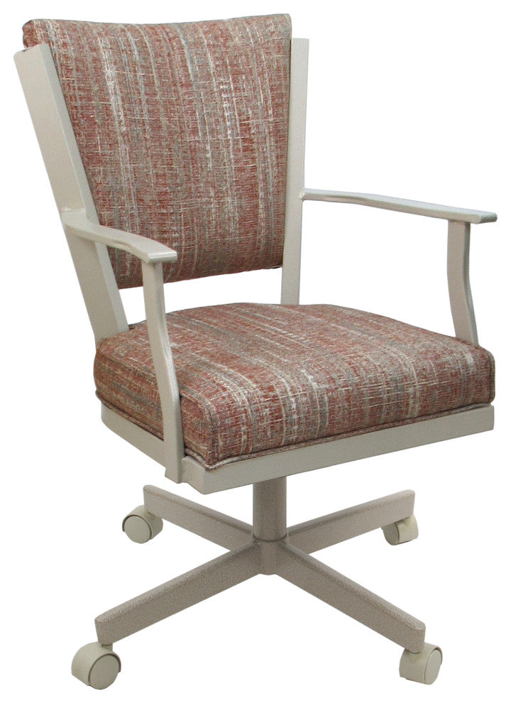 Montana Swivel Metal Dining Caster Chair Reading Base, Watusi Madder - Beige