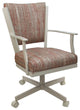 Montana Swivel Metal Dining Caster Chair Reading Base, Watusi Madder - Beige