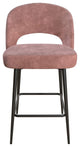 Upholstered Counter Velvet Bar Stool , Pink