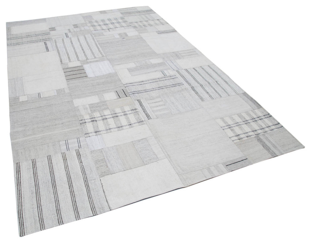 Rug N Carpet - Handmade Oriental 6' 9'' x 10' 0'' Rustic Patchwork Kilim Rug