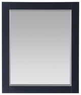 Maribella Rectangular Bathroom Wood Framed Wall Mirror, Blue, 28"