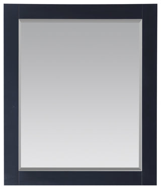 Maribella Rectangular Bathroom Wood Framed Wall Mirror, Blue, 28"