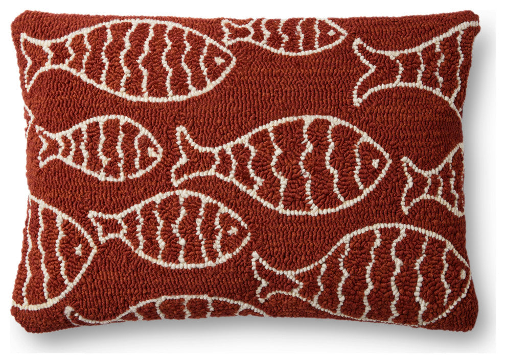 Loloi P0908 Red 16" x 26" Cover w/Poly Pillow