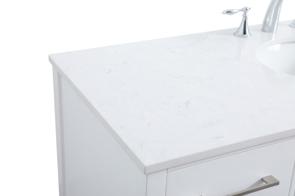 Isabel 54" SIngle Bathroom Vanity, White