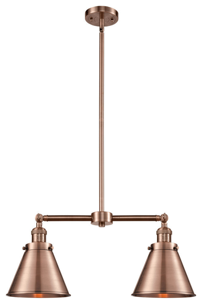 Appalachian 2-Light Chandelier, Antique Copper, Antique Copper