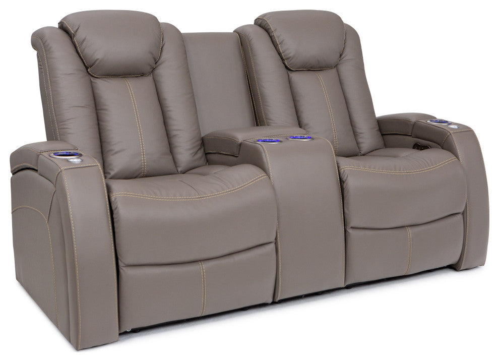 Seatcraft Republic Home Theater Seating, Light Gray, Sofa and Loveseat