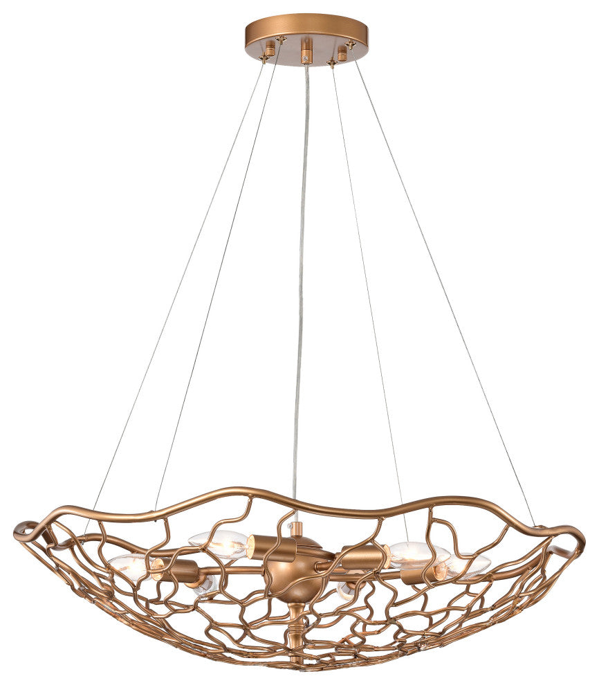 Sophia 6-Light Chandelier Shiny Bronze