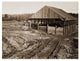 "Oswego Iron Works, Willamette River, Oregon, 1867" Paper Art, 26"x20"