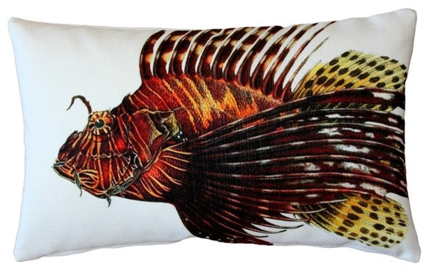 Pillow Decor - Lionfish Fish Pillow 12 x 20