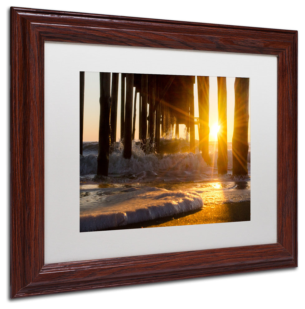 PIPA Fine Art 'Sea Foam In The Sunlight' Matted Framed Art, 14x11