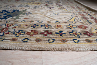 EORC Ivory Hand-Tufted Wool Morris Rug 7'9x9'9