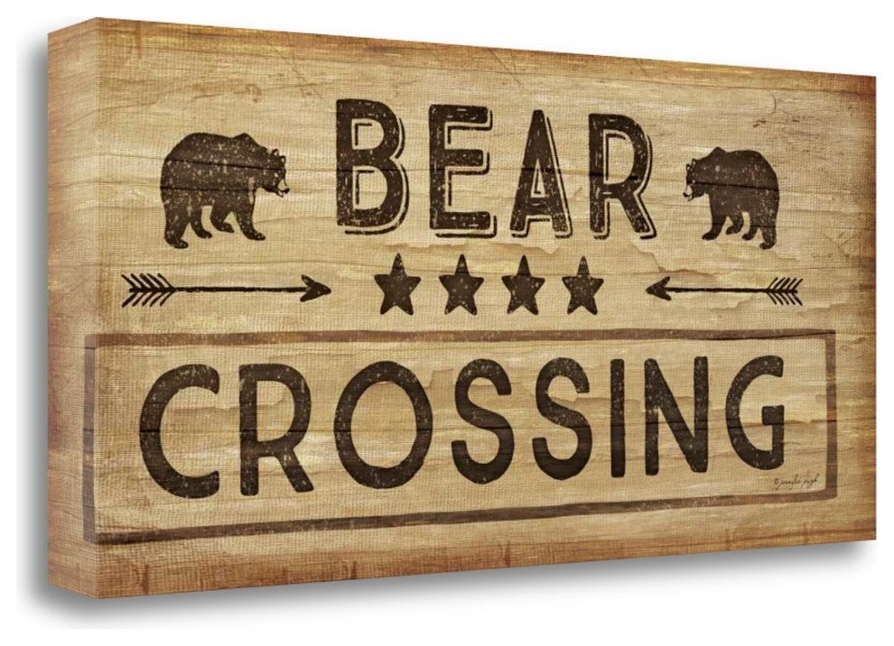 "Bear Crossing" By Jennifer Pugh, Giclee Print on Gallery Wrap Canvas