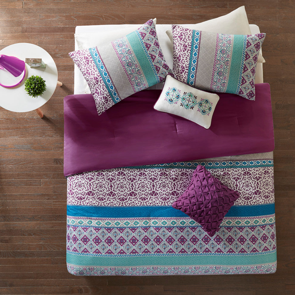 Intelligent Design Joni Comforter Set, Purple