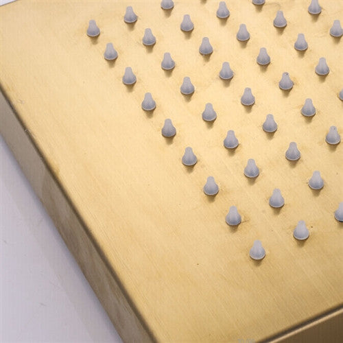 Modena Gold Plated Waterfall and Rainfall LED Showerhead Set
