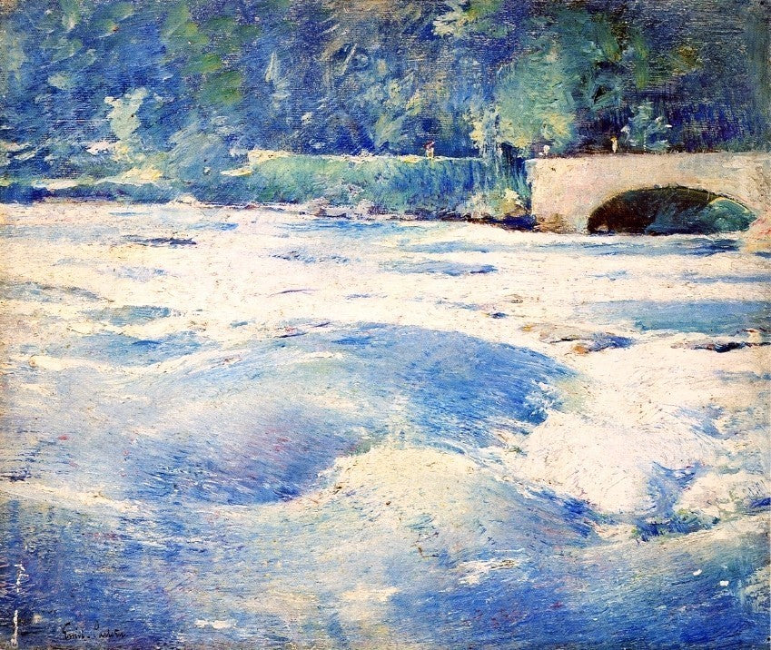 Emil Carlsen Above Niagara Falls Premium Canvas Print