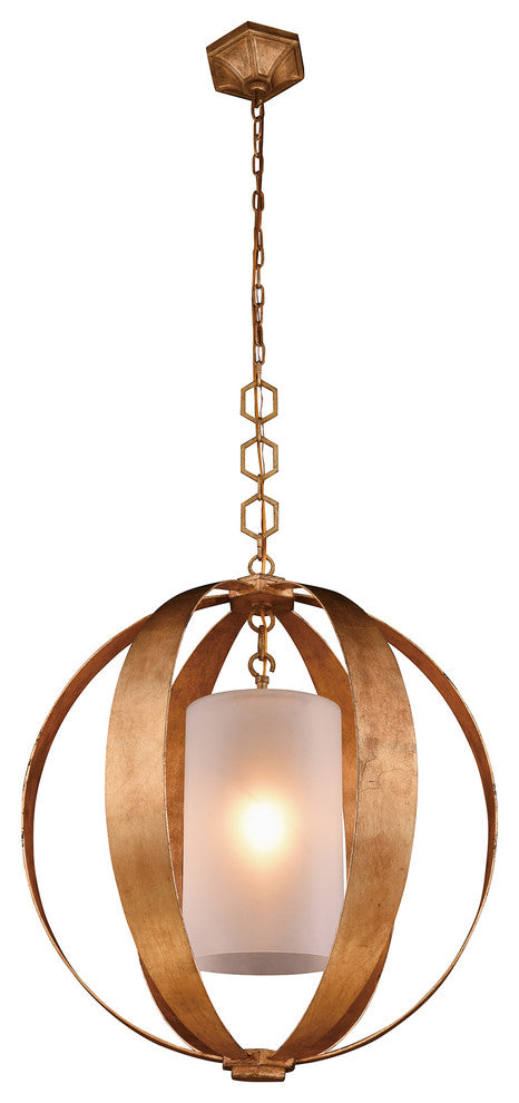 Elegant Lighting Serenity Collection Pendant, Golden Iron