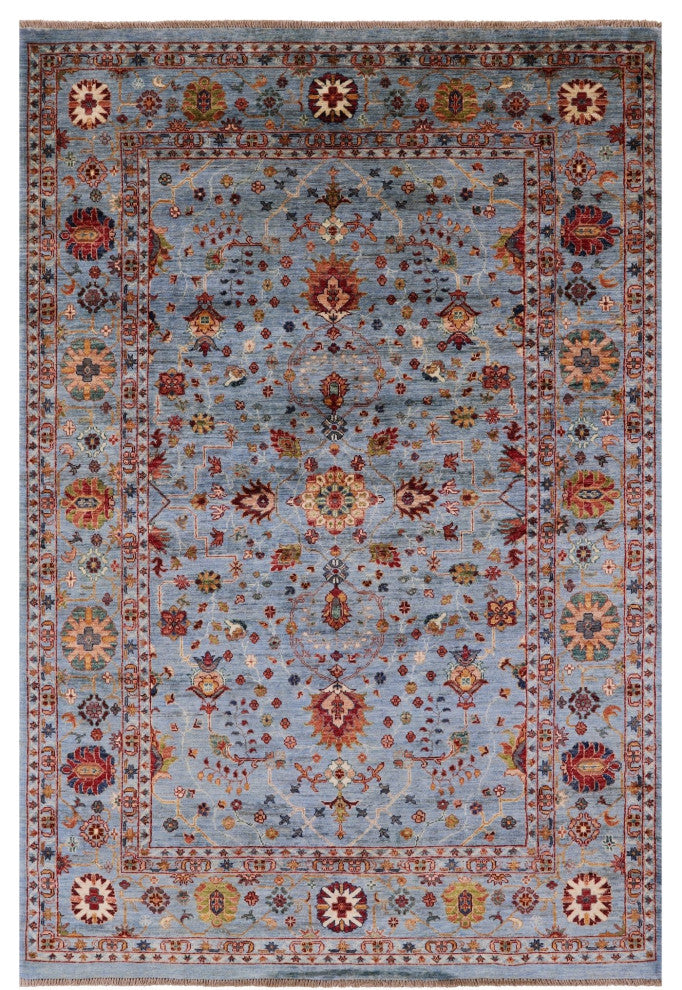 Persian Tabriz Hand Knotted Wool Rug 5' 6" X 8' 6" - Q12366