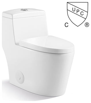 Kingsman Contemporary Modern Design,Elongated Toilet MJ80 Pure White