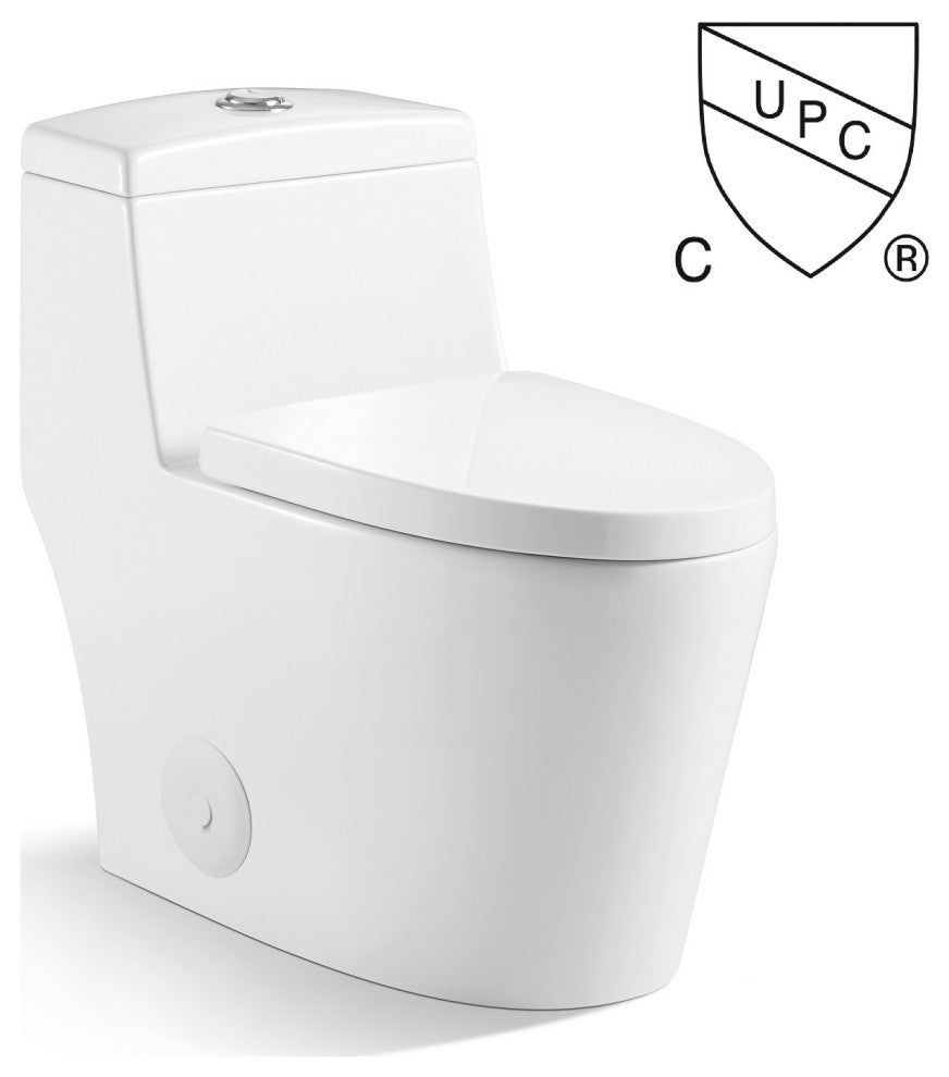 Kingsman Contemporary Modern Design,Elongated Toilet MJ80 Pure White
