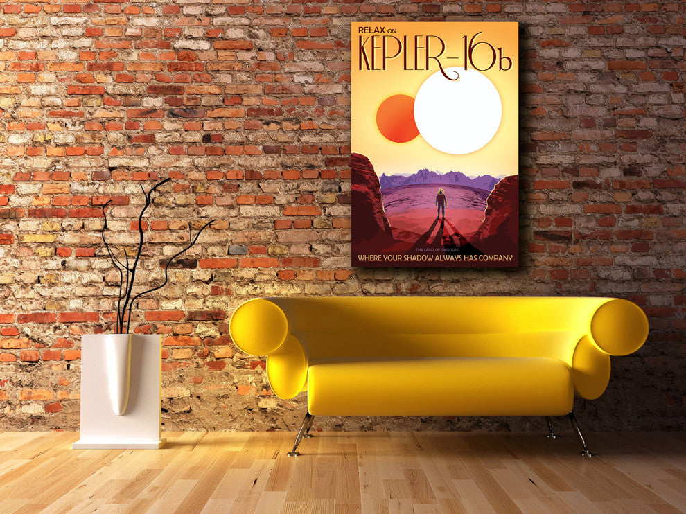 Epic Graffiti "Visions of the Future: Kepler-16b" Giclee Canvas Art, 26"x40"