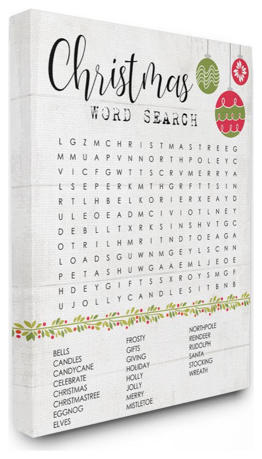 Christmas Word Search Holiday Activity Text Design,1pc, each 24 x 30