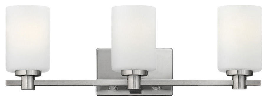 Hinkley Karlie Bathroom Vanity Light, Brushed Nickel, 3 Light