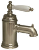 Whitehaus N21-P-BN Lavatory Faucet with Porcelain Handle and Pop-up Waste