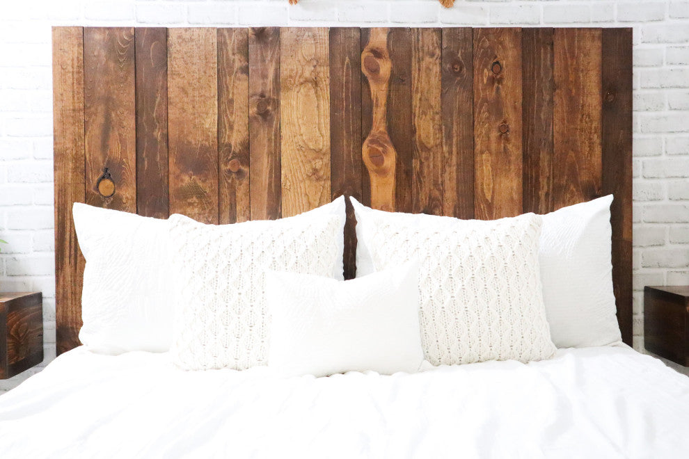 Handcrafted Headboard, Leaner Style, Foxy Brown, Queen