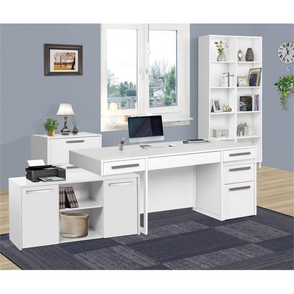 Saint Birch Miami 2-Drawer Modern Wood Lateral File Cabinet in White