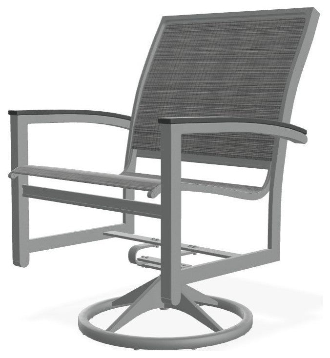 Bazza Sling Outdoor Swivel Rocker, Destiny Steel/Graphite