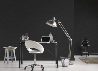 Faux Textured Wallpaper, Black, One Roll