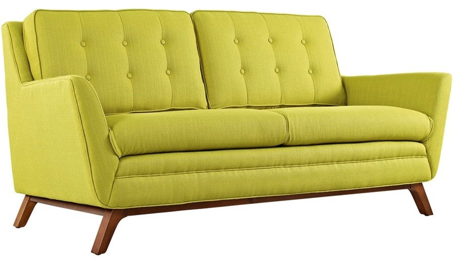 Modern Wheatgrass Beguile Upholstered Fabric Loveseat