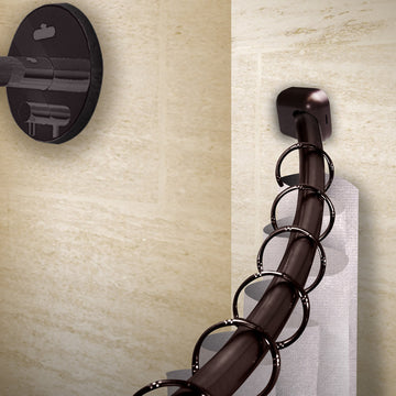 1" Shower Curtain Rod, Bronze, 41"-72"