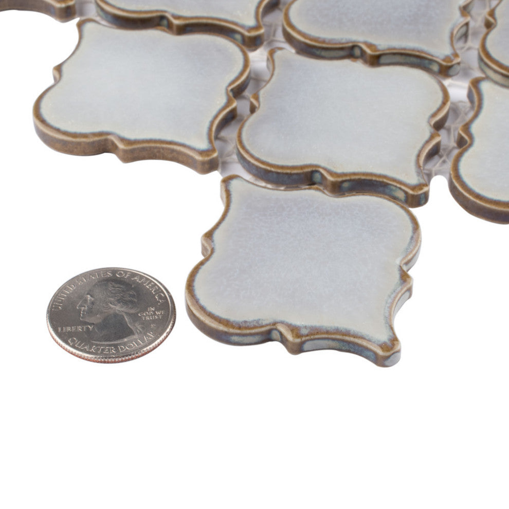 Hudson Tangier Mosaic Floor and Wall Tile, Grey Eye