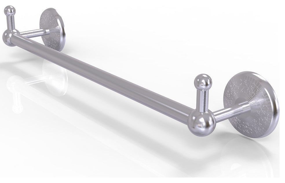 Prestige Monte Carlo 18" Towel Bar with Integrated Hooks, Satin Chrome