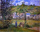 Camille Pissarro Chaponval Landscape, 20"x25" Wall Decal Print
