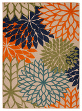 Nourison Aloha 9'6" x 13' Multicolor Tropical Area Rug