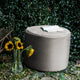 Spring Outdoor Patio Bean Bag Pouf, Pearl
