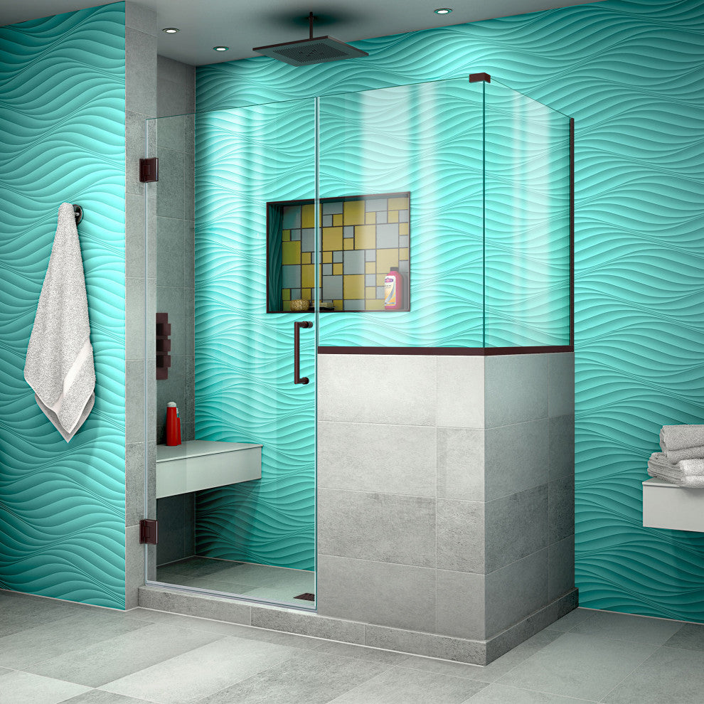 Unidoor Plus 48"x36.38" Shower Enclosure, Oil Rubbed Bronze