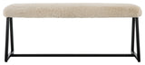 Uttermost Taupo Sheepskin Bench