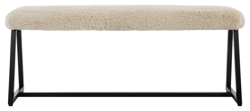 Uttermost Taupo Sheepskin Bench