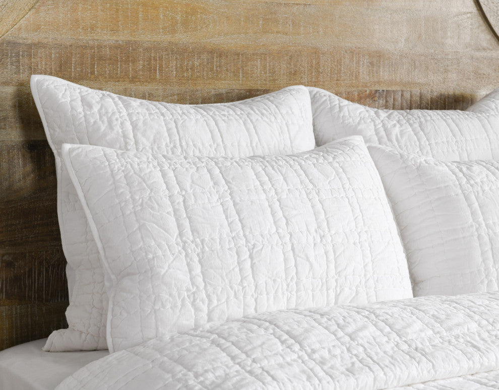 Hailee 100% Cotton White Queen Quilt with Silvadur Tech by Kosas Home