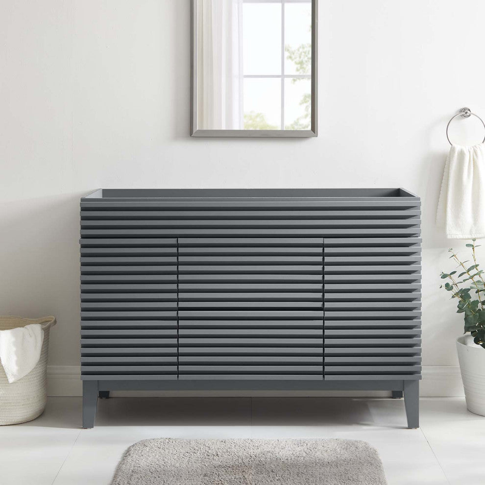 Render 48" Single Bathroom Vanity Cabinet, Gray