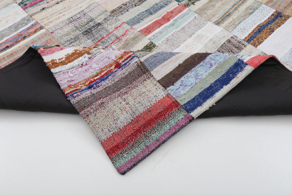 Rug N Carpet - Handmade Turkish 6' 7'' x 9' 10'' Vintage Patchwork Kilim Rug