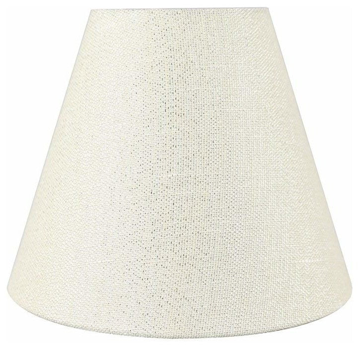 3x6x5" Chandelier Shade, Metallic Cream