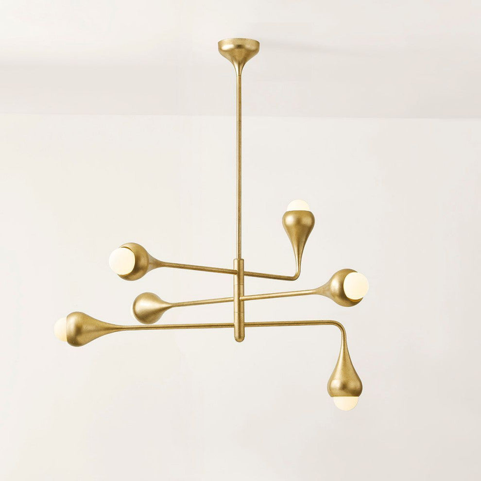 Mitzi Luciel Chandelier Vintage Gold Leaf