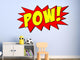 Comic Book POW Wall Decal Sound Effect Superhero Pow Vinyl Wall Decor, 22x15