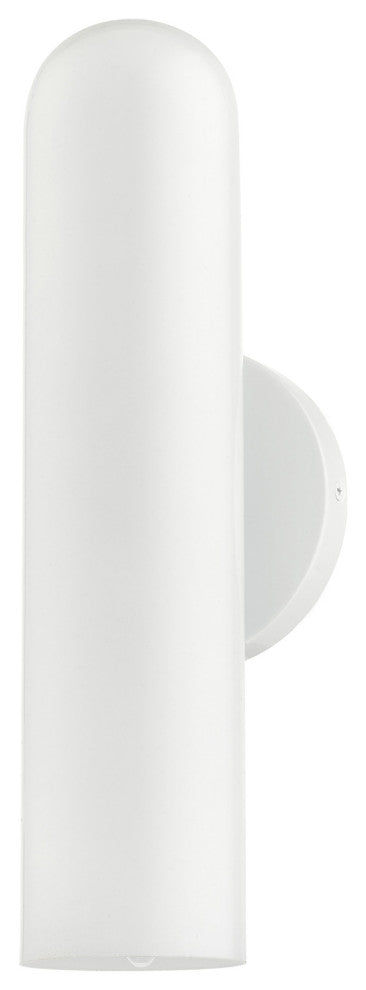 Shiny White Mid Century Modern, Urban, Scandinavian Single Sconce